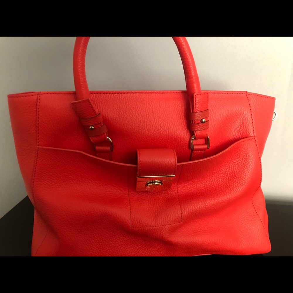 Versace Tote in Burnt Orange.